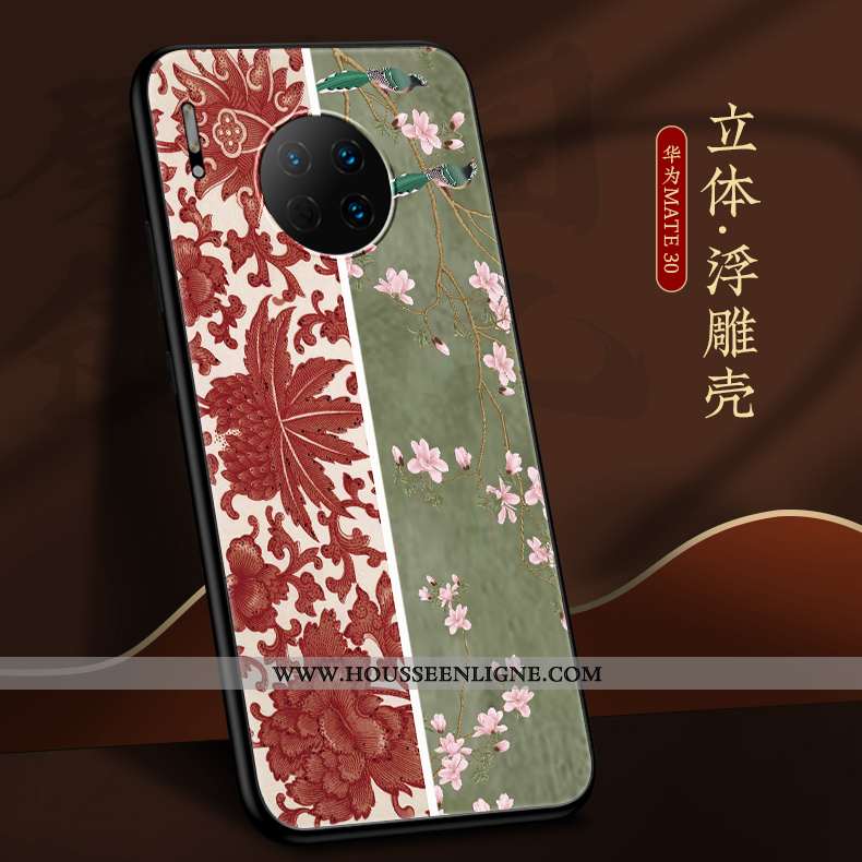 Housse Huawei Mate 30 Tendance Légère Personnalité Coque Bleu Silicone Créatif