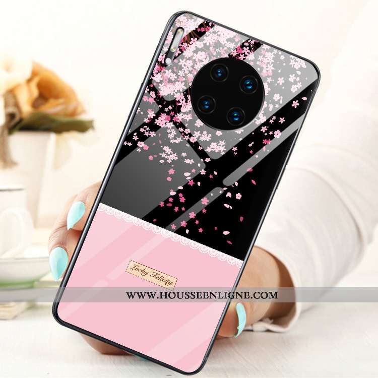 Housse Huawei Mate 30 Verre Personnalité Téléphone Portable Incassable Protection Tempérer Noir