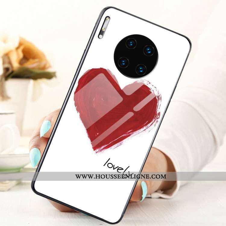 Housse Huawei Mate 30 Verre Personnalité Téléphone Portable Incassable Protection Tempérer Noir