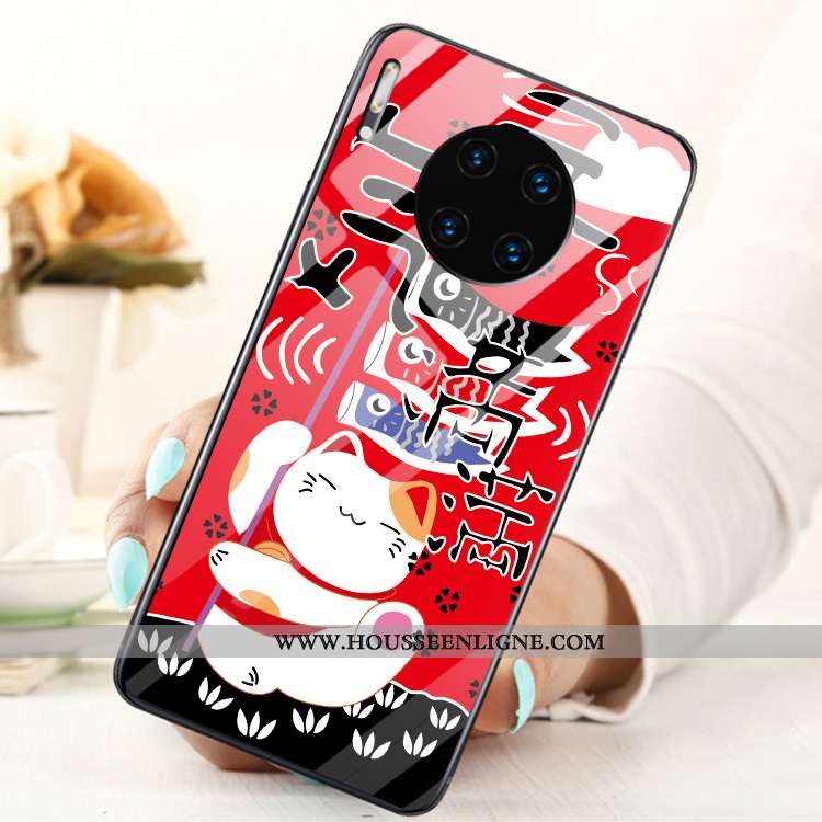 Housse Huawei Mate 30 Verre Personnalité Téléphone Portable Incassable Protection Tempérer Noir