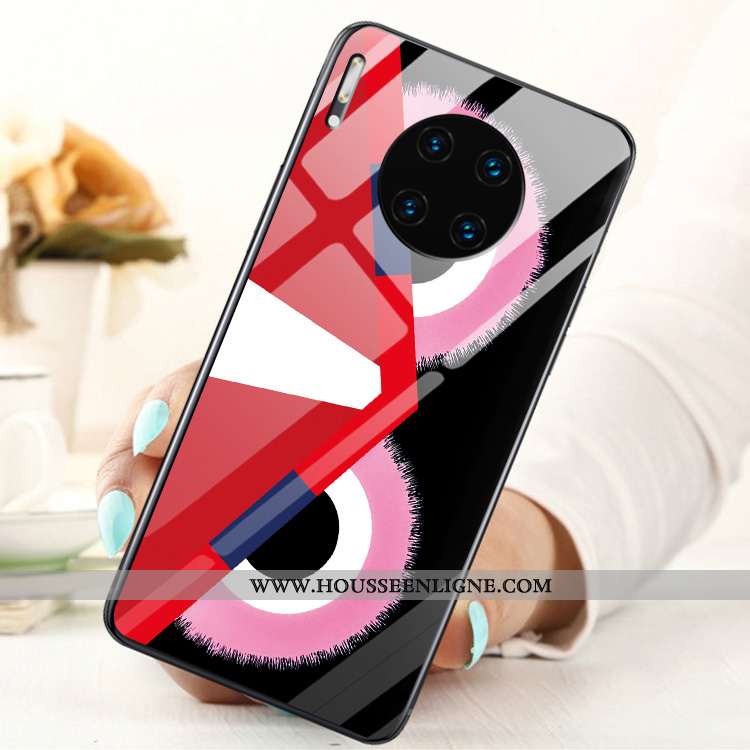Housse Huawei Mate 30 Verre Personnalité Téléphone Portable Incassable Protection Tempérer Noir