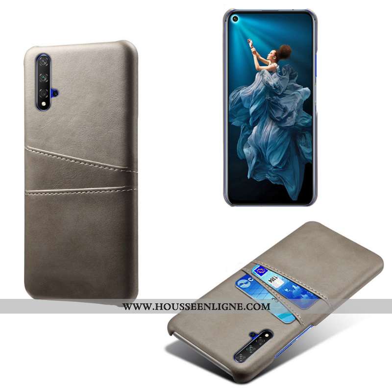 Housse Huawei Nova 5t Protection Cuir Qualité Téléphone Portable Carte Incassable Coque Verte