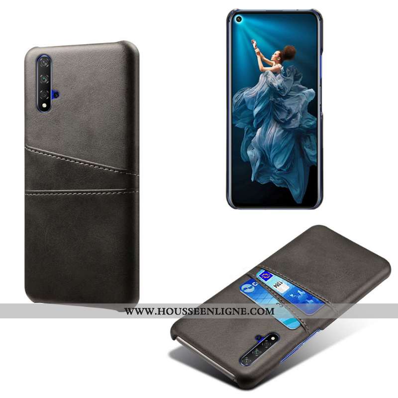 Housse Huawei Nova 5t Protection Cuir Qualité Téléphone Portable Carte Incassable Coque Verte