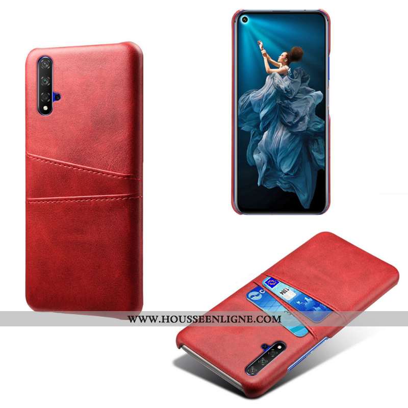Housse Huawei Nova 5t Protection Cuir Qualité Téléphone Portable Carte Incassable Coque Verte
