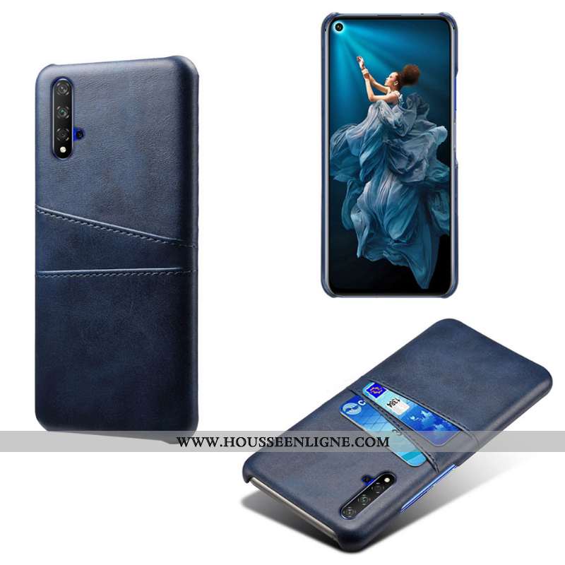 Housse Huawei Nova 5t Protection Cuir Qualité Téléphone Portable Carte Incassable Coque Verte