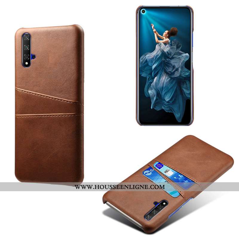 Housse Huawei Nova 5t Protection Cuir Qualité Téléphone Portable Carte Incassable Coque Verte