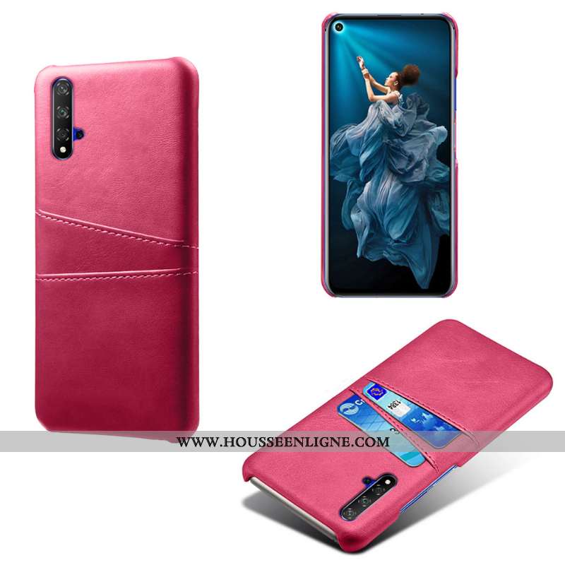 Housse Huawei Nova 5t Protection Cuir Qualité Téléphone Portable Carte Incassable Coque Verte