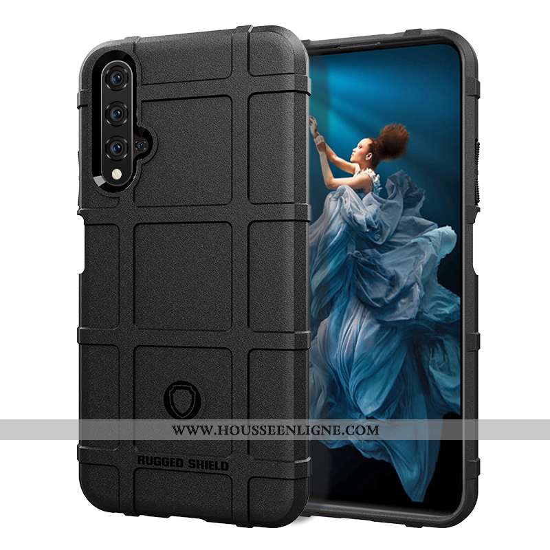 Housse Huawei Nova 5t Protection Fluide Doux Téléphone Portable Incassable Étui Silicone Coque Noir