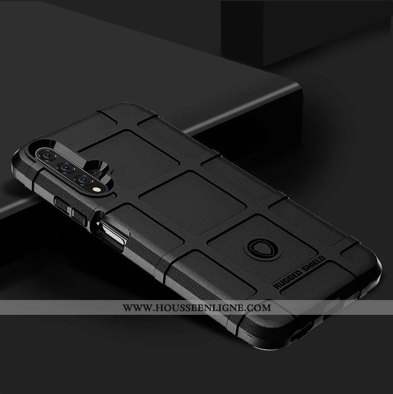 Housse Huawei Nova 5t Protection Fluide Doux Téléphone Portable Incassable Étui Silicone Coque Noir