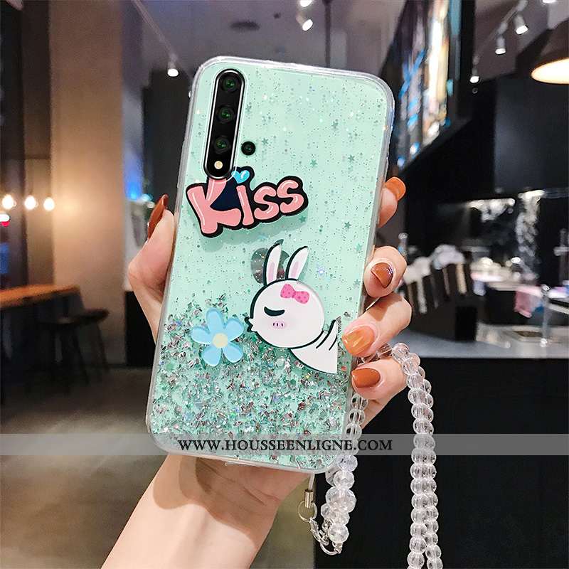 Housse Huawei Nova 5t Silicone Mode Fluide Doux Coque Tout Compris Charmant Téléphone Portable Blanc