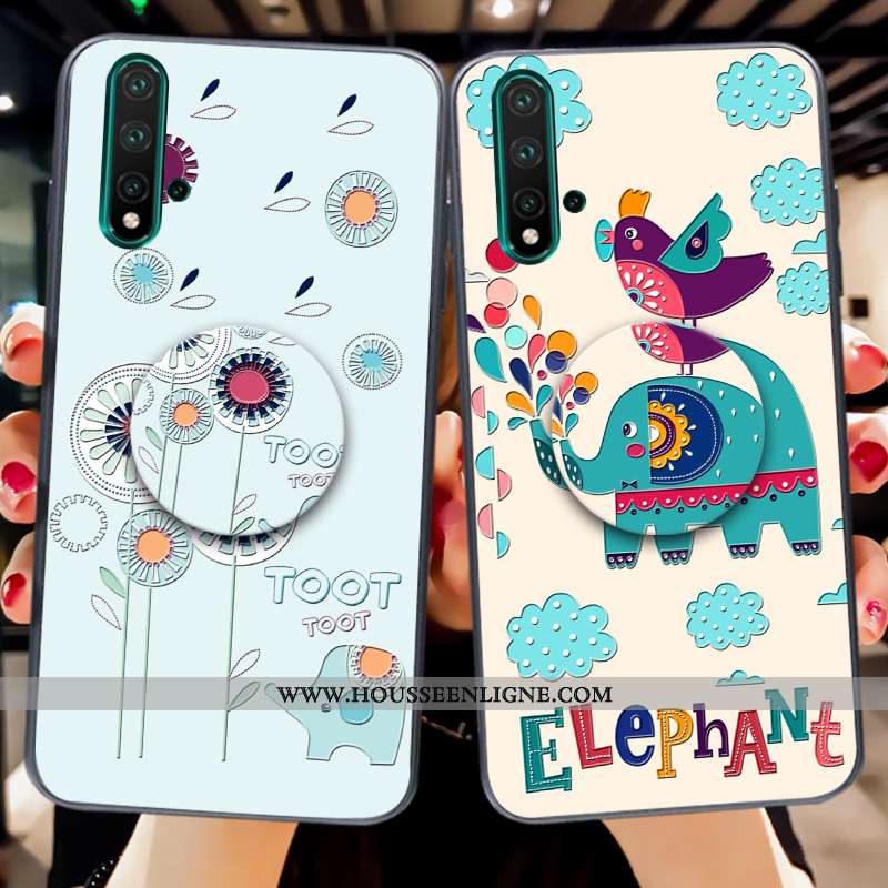 Housse Huawei Nova 5t Silicone Personnalité Peinte À La Main Incassable Créatif Petit Dessin Animé R