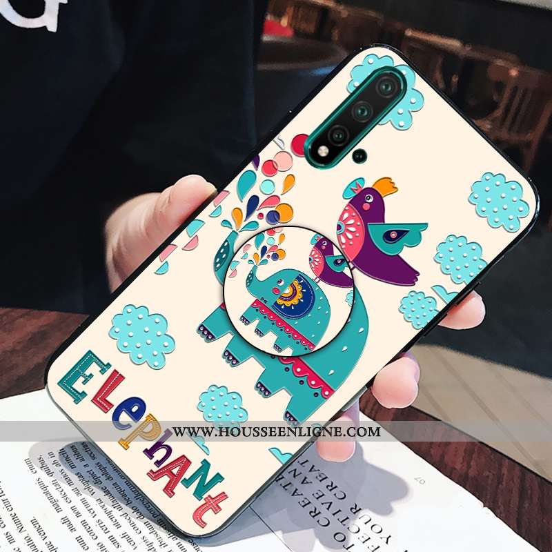 Housse Huawei Nova 5t Silicone Personnalité Peinte À La Main Incassable Créatif Petit Dessin Animé R