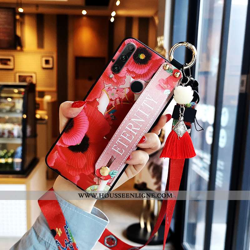 Housse Huawei P Smart+ 2020 Cou Suspendu Fluide Doux Tout Compris Net Rouge Rouge Coque Nouveau