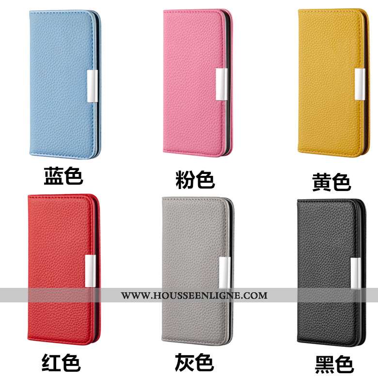 Housse Huawei P Smart 2020 Cuir Fluide Doux Bleu Étui Coque Silicone