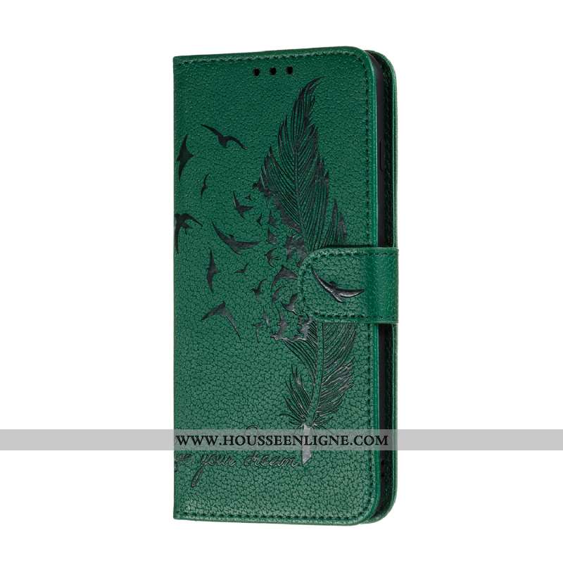 Housse Huawei P Smart 2020 Cuir Portefeuille Téléphone Portable Vert Incassable Coque Étui Verte