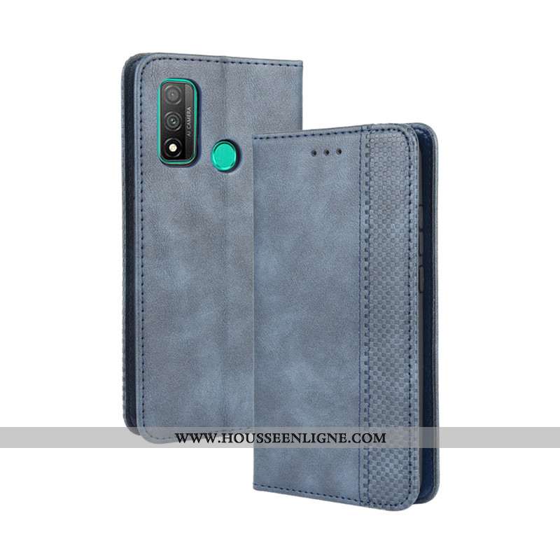Housse Huawei P Smart 2020 Cuir Protection Noir Coque Téléphone Portable Étui