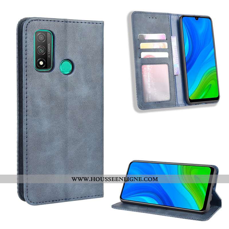 Housse Huawei P Smart 2020 Cuir Protection Noir Coque Téléphone Portable Étui