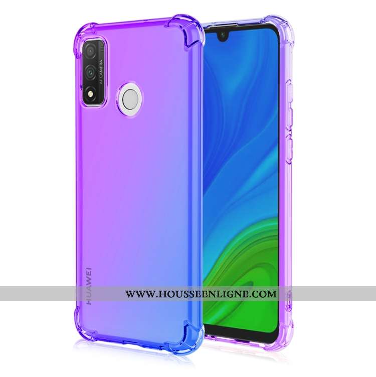 Housse Huawei P Smart 2020 Fluide Doux Incassable Étui Téléphone Portable Dégradé Pu Ballon Jaune