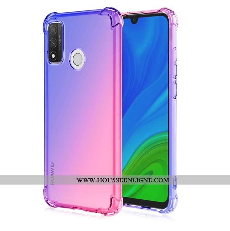 Housse Huawei P Smart 2020 Fluide Doux Incassable Étui Téléphone Portable Dégradé Pu Ballon Jaune