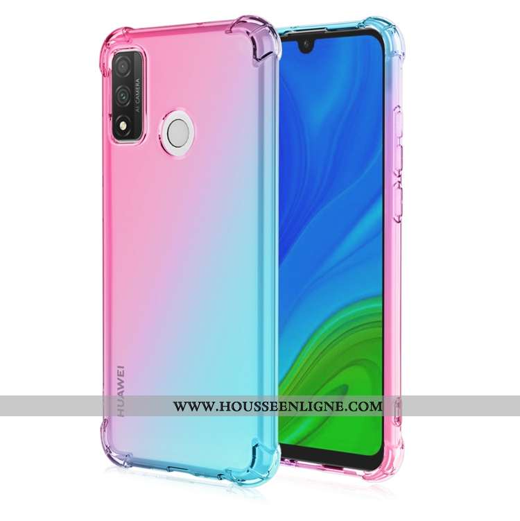 Housse Huawei P Smart 2020 Fluide Doux Incassable Étui Téléphone Portable Dégradé Pu Ballon Jaune