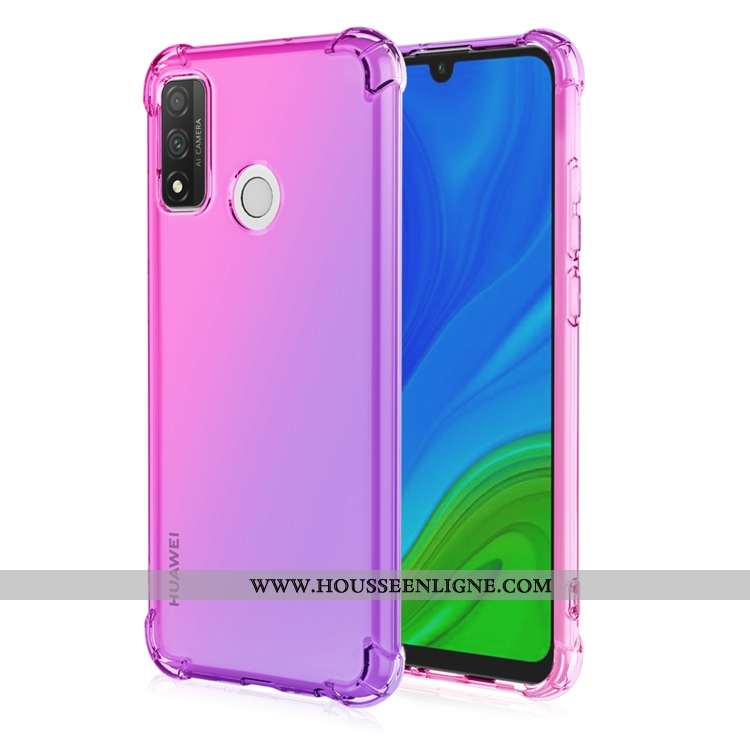 Housse Huawei P Smart 2020 Fluide Doux Incassable Étui Téléphone Portable Dégradé Pu Ballon Jaune