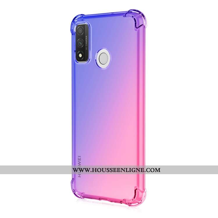 Housse Huawei P Smart 2020 Fluide Doux Incassable Étui Téléphone Portable Dégradé Pu Ballon Jaune