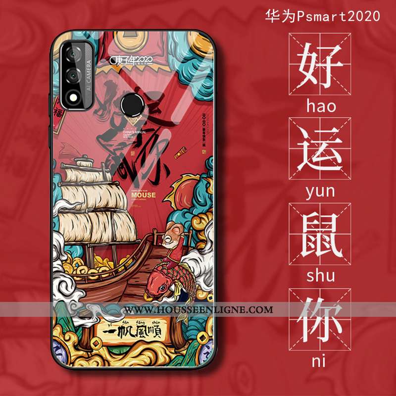 Housse Huawei P Smart 2020 Fluide Doux Silicone Coque Tendance Marron Rat Verre