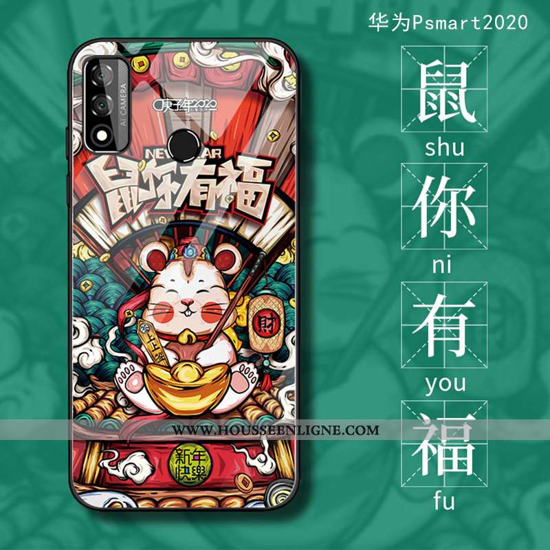 Housse Huawei P Smart 2020 Fluide Doux Silicone Coque Tendance Marron Rat Verre