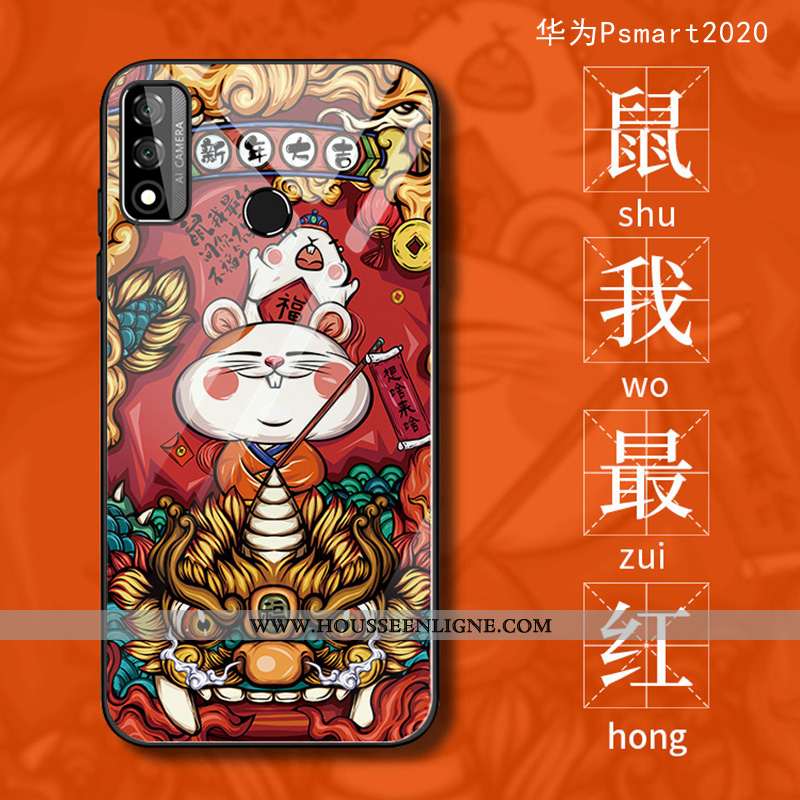 Housse Huawei P Smart 2020 Fluide Doux Silicone Coque Tendance Marron Rat Verre