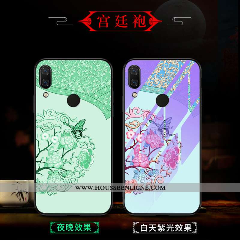 Housse Huawei P Smart 2020 Original Tendance Créatif Simple Étui Lumineuses Protection Violet