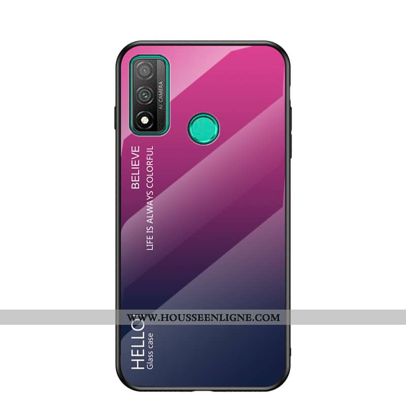 Housse Huawei P Smart 2020 Protection Verre Tempérer Protection Contre Les Explosions Étui Rouge Flu