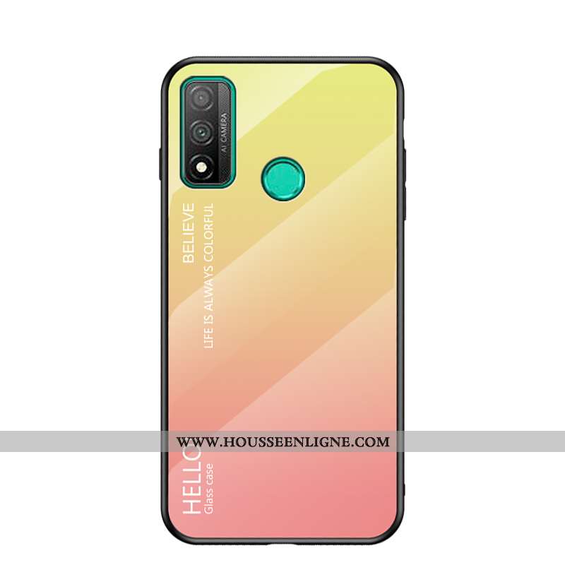 Housse Huawei P Smart 2020 Protection Verre Tempérer Protection Contre Les Explosions Étui Rouge Flu