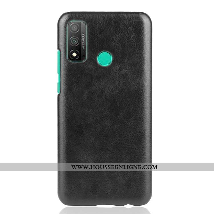Housse Huawei P Smart 2020 Tendance Cuir Incassable Délavé En Daim Noir Coque Étui