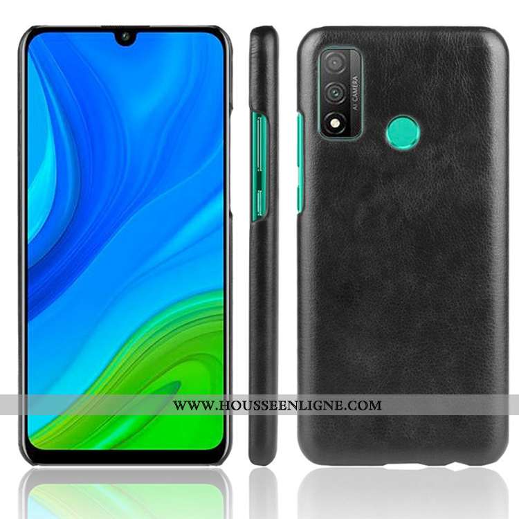 Housse Huawei P Smart 2020 Tendance Cuir Incassable Délavé En Daim Noir Coque Étui