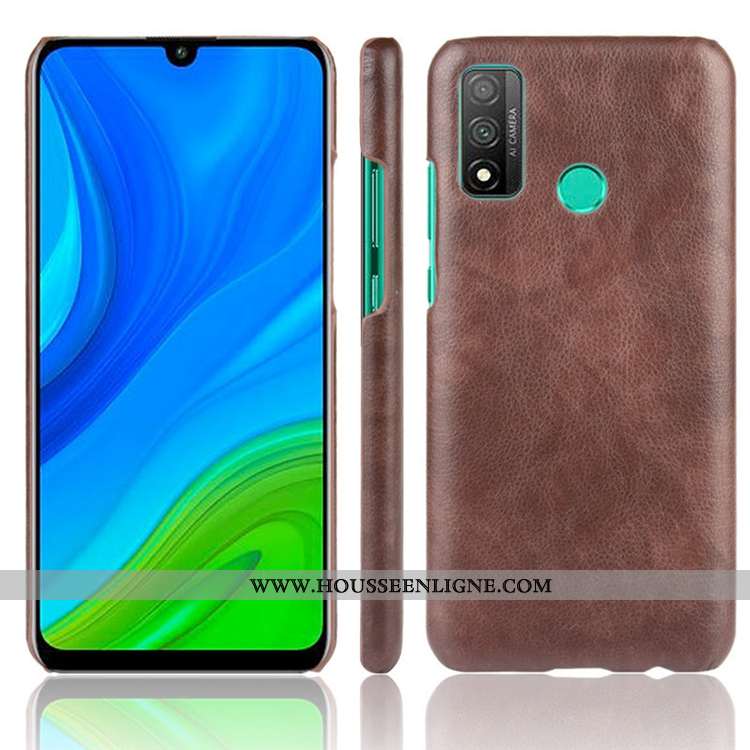 Housse Huawei P Smart 2020 Tendance Cuir Incassable Délavé En Daim Noir Coque Étui