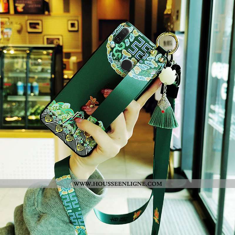 Housse Huawei P Smart 2020 Tendance Fluide Doux Coque Nouveau Tout Compris Silicone Incassable Bleu