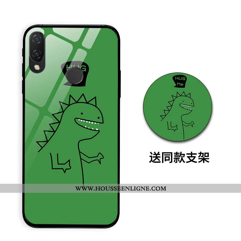 Housse Huawei P Smart+ Créatif Dessin Animé Étui Incassable Nouveau Tout Compris Miroir Verte