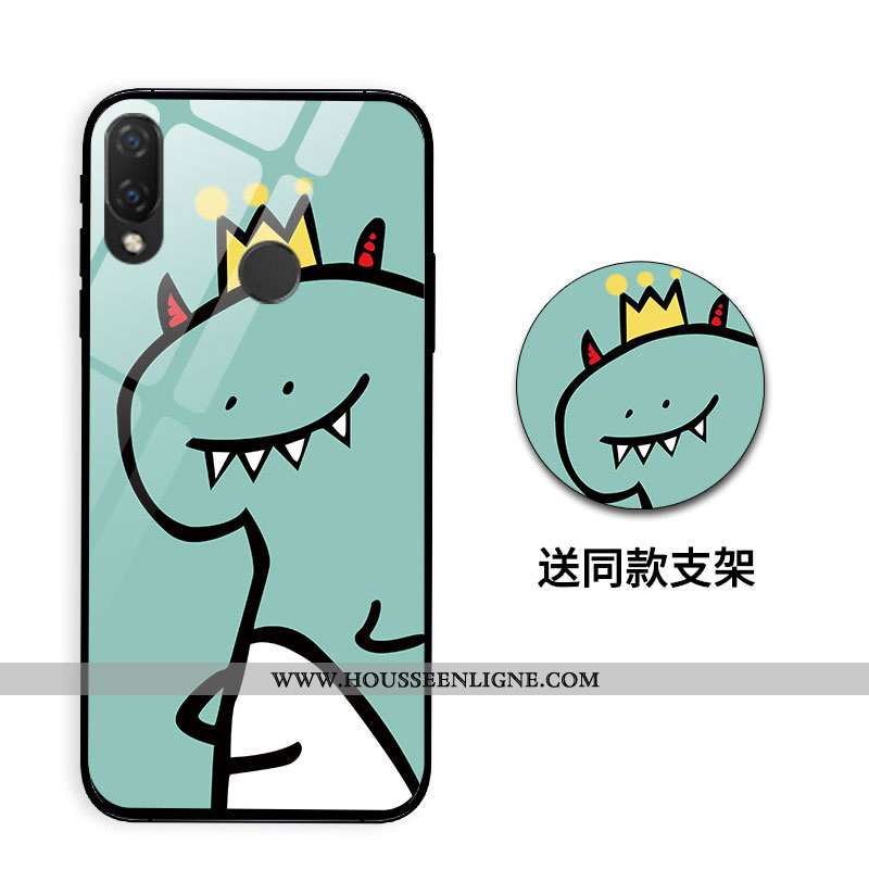 Housse Huawei P Smart+ Créatif Dessin Animé Étui Incassable Nouveau Tout Compris Miroir Verte