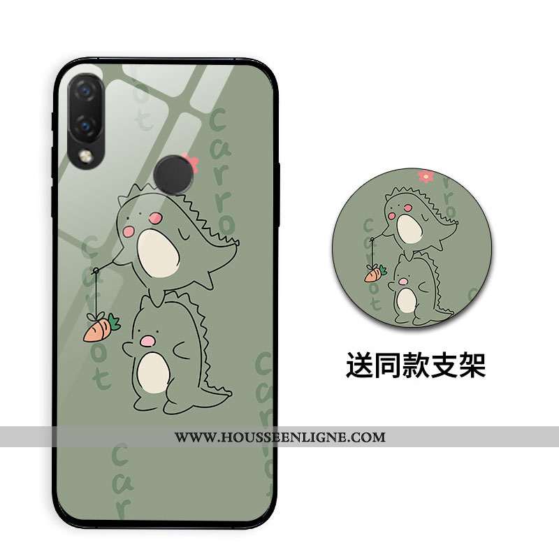 Housse Huawei P Smart+ Créatif Dessin Animé Étui Incassable Nouveau Tout Compris Miroir Verte
