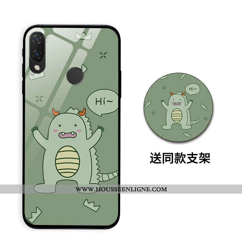 Housse Huawei P Smart+ Créatif Dessin Animé Étui Incassable Nouveau Tout Compris Miroir Verte