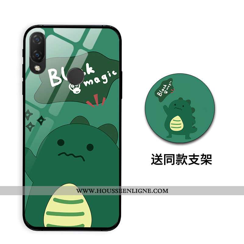 Housse Huawei P Smart+ Créatif Dessin Animé Étui Incassable Nouveau Tout Compris Miroir Verte