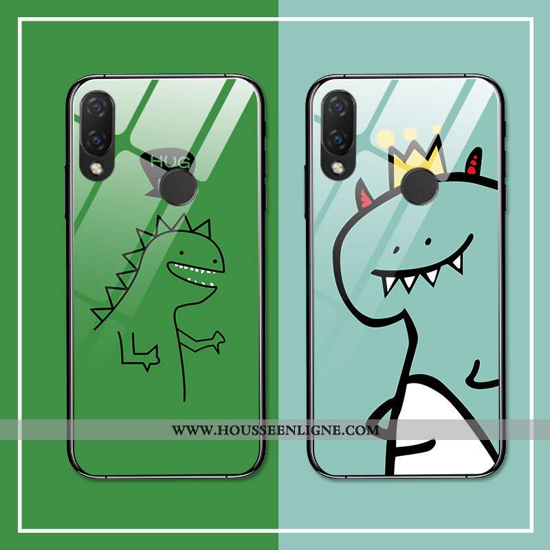 Housse Huawei P Smart+ Créatif Dessin Animé Étui Incassable Nouveau Tout Compris Miroir Verte