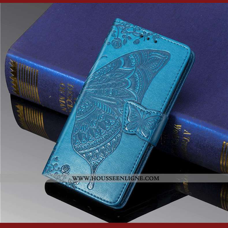 Housse Huawei P Smart Cuir Protection Jeunesse Rose Téléphone Portable Coque Papillon