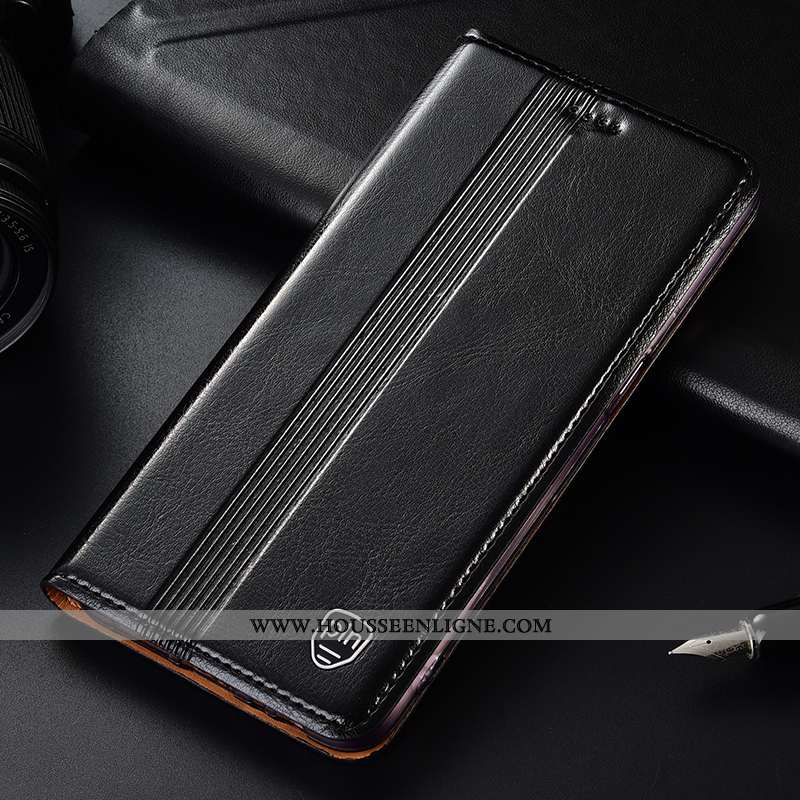 Housse Huawei P Smart Cuir Véritable Cuir Étui Protection Modèle Fleurie 2020 Tout Compris Noir