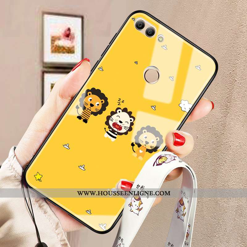 Housse Huawei P Smart Dessin Animé Tendance Coque Jaune Silicone Incassable Fluide Doux