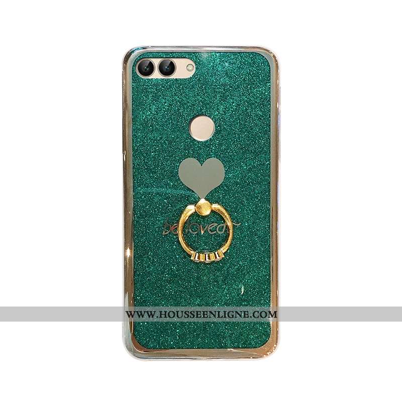 Housse Huawei P Smart Fluide Doux Mode Amour Vert Placage Rose Personnalité Verte