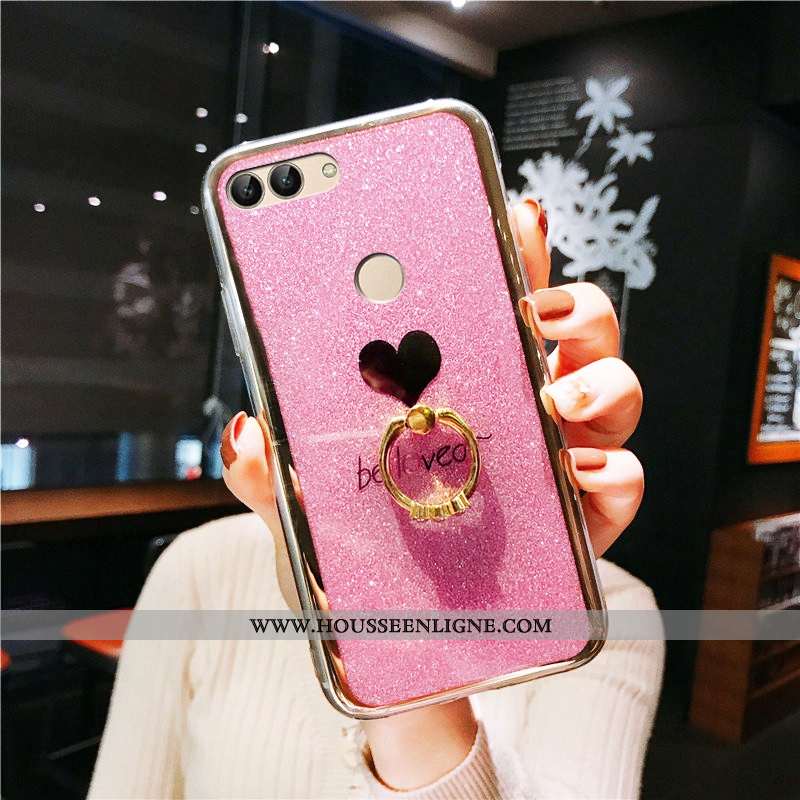 Housse Huawei P Smart Fluide Doux Mode Amour Vert Placage Rose Personnalité Verte