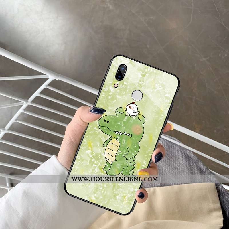 Housse Huawei P Smart+ Personnalité Créatif Dessin Animé Vert Légère Ultra Verre Verte