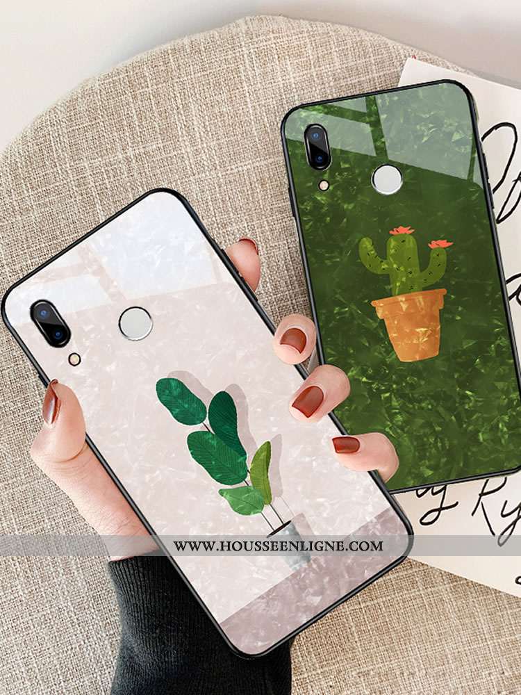 Housse Huawei P Smart+ Personnalité Créatif Dessin Animé Vert Légère Ultra Verre Verte