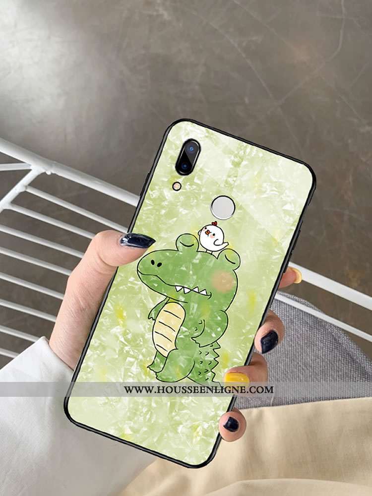 Housse Huawei P Smart+ Personnalité Créatif Dessin Animé Vert Légère Ultra Verre Verte